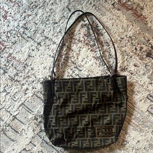 Fendi Brown FF Monogram Shoulder Bag